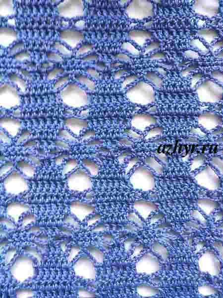 Relief Flowers and Rhombs Crochet Pattern Relief Flowers and Rhombs Crochet Pattern