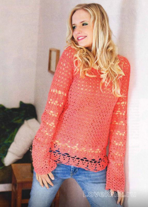 ​Coral Red Pullover