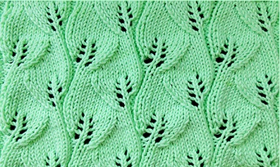 ​Overlapping Leaves Knit Stitch