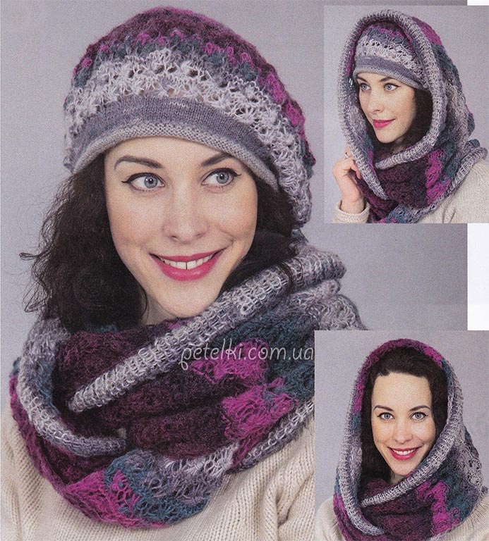 Knitting Pattern for Stylish Beret and Cowl - Step by Step Guide Knitting Pattern for Stylish Beret and Cowl - Step by Step Guide
