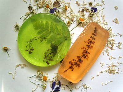 Hand-Made Soap with Dry Flowers