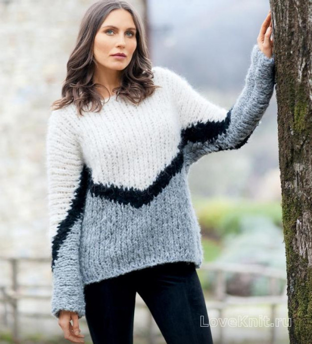 ​Knit Three Colored Pullover