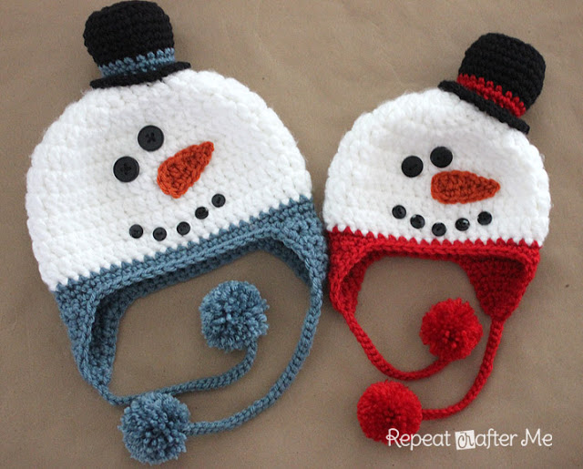 ​Crochet Snowman Hat Pattern