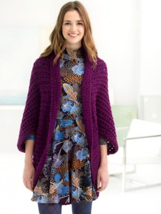 ​Purple Knit Cardigan