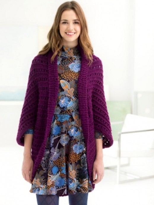 Purple Knit Cardigan Purple Knit Cardigan