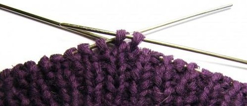 Purple Knit Mittens