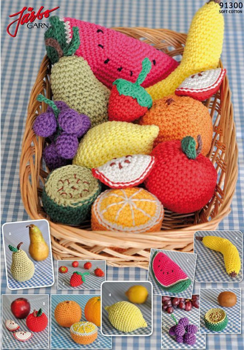 Inspiration. Crochet Fruit Baskets.