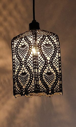 Inspiration. Crochet Lamp Shades.