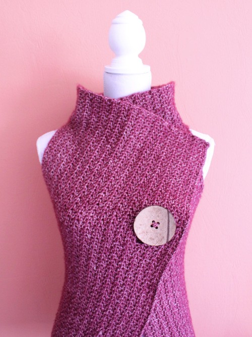 Helping our users. ​Purple Crochet Vest.