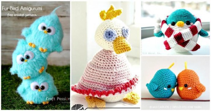 Inspiration. Amigurumi Birds.