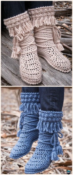 Inspiration. Crochet Boots.