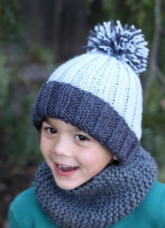 ​Simple Knit Ribbed Hat Pattern