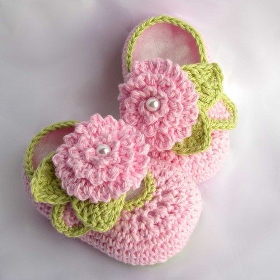 Inspiration. Crochet Summer Booties for Baby Girls.