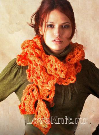 ​Crochet Orange Scarf