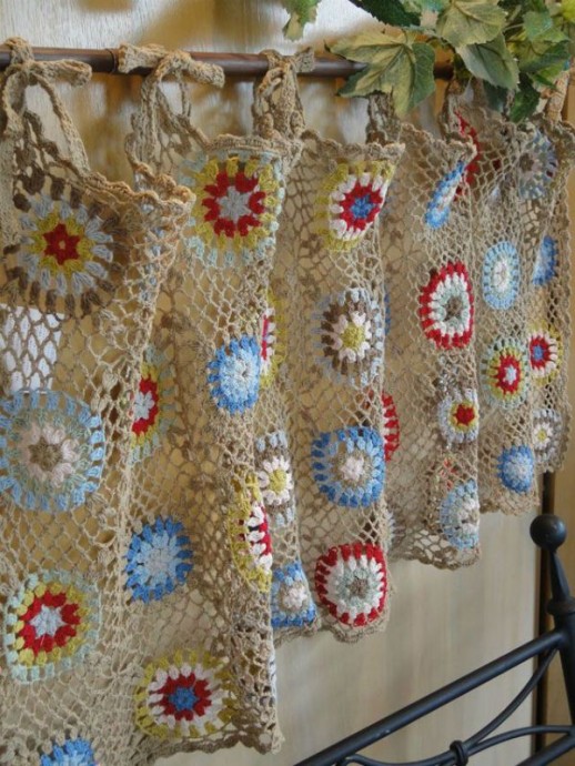 Inspiration. Crochet Curtains.