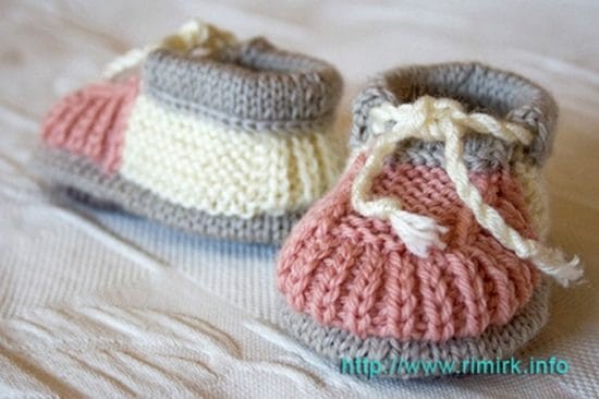 Inspiration. Knit Baby Booties.