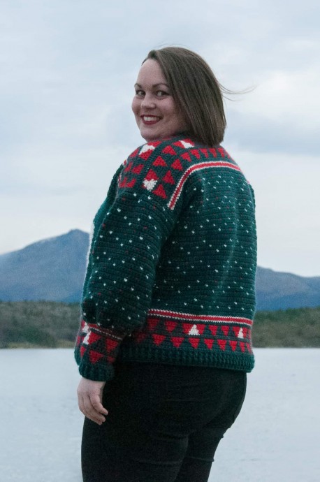 Crochet Sweater with Alpaca