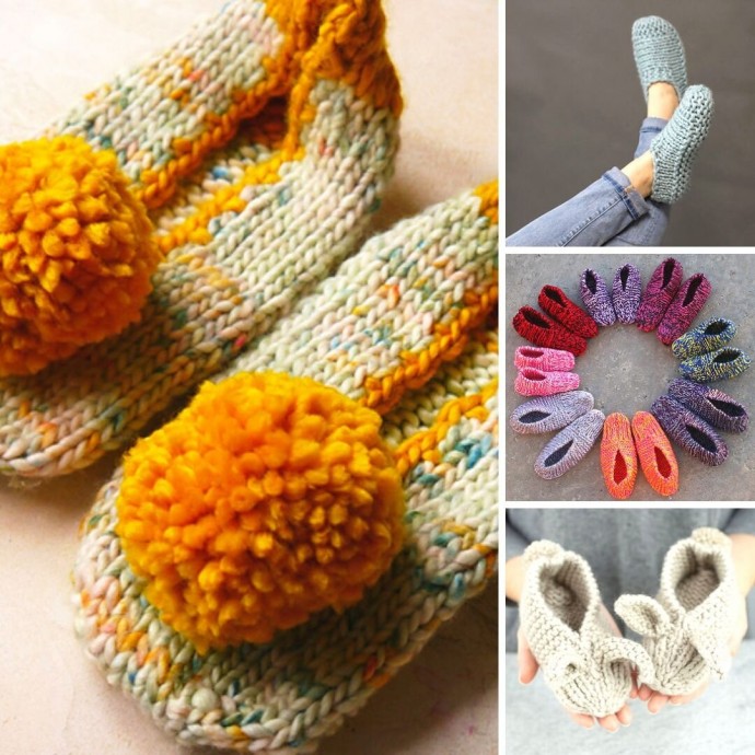Inspiration. Knit Slippers.