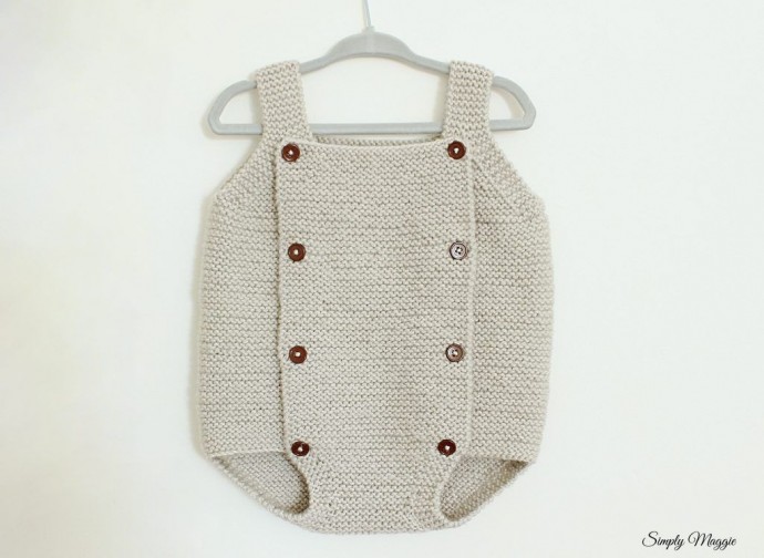 Inspiration. Knit Baby Rompers.