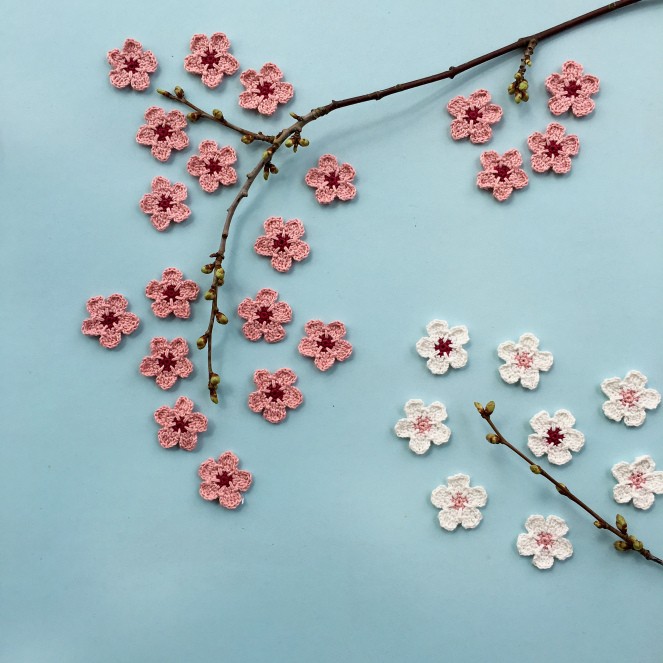 Helping ourusers. Cherry Blossom Crochet Applique. Helping ourusers. Cherry Blossom Crochet Applique.