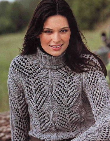 ​Knit Pullover with Rhombs