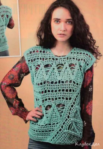 Complete Guide to Crocheting a Stylish Turquoise Vest with Detailed Instructions