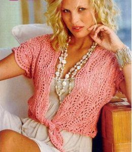 Crochet Pink Bolero Crochet Pink Bolero