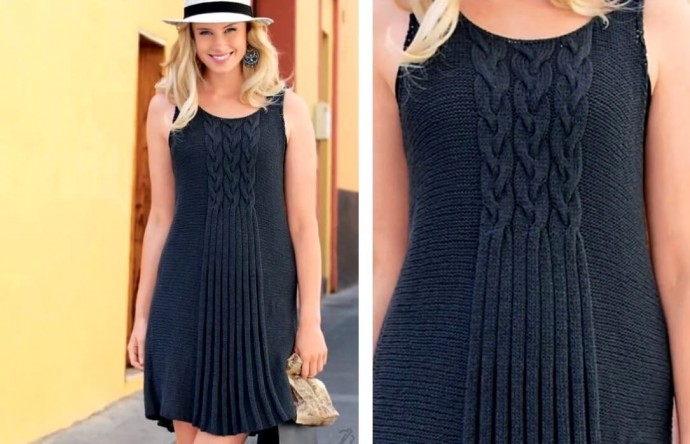 ​Knit Summer Dress with Cables