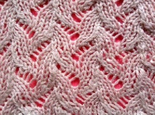 Leaves Garland Knit Stitch Leaves Garland Knit Stitch