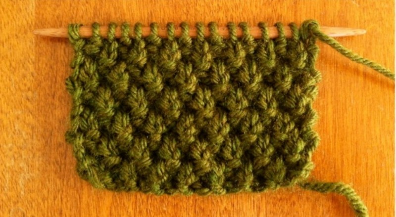 ​Double Moss Knit Stitch