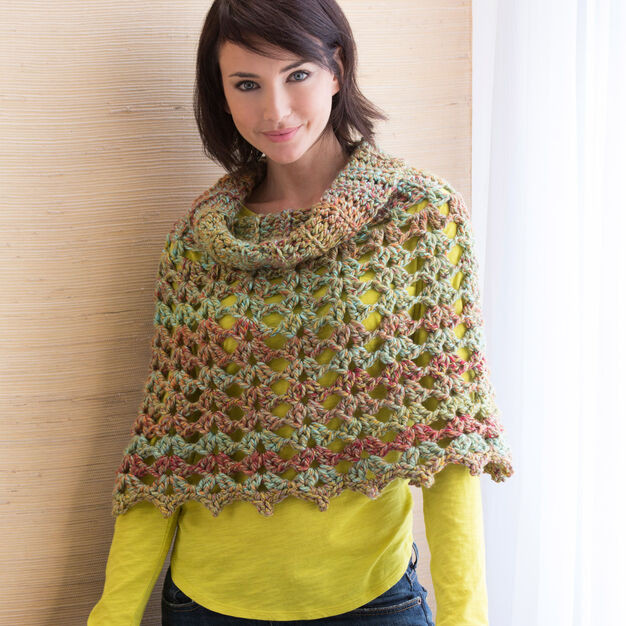 ​Crochet Cowl-Neck Poncho