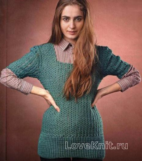​Crochet Emerald Pullover
