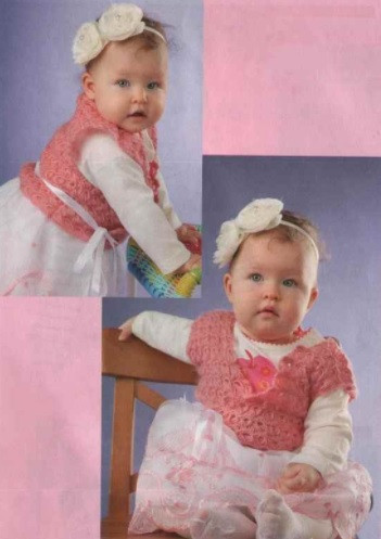​Crochet Pink Vest for Baby Girl