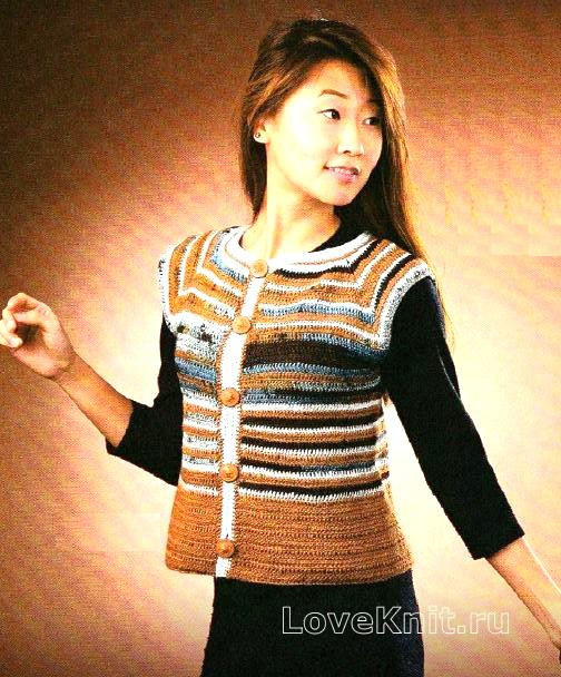​Crochet Striped Vest