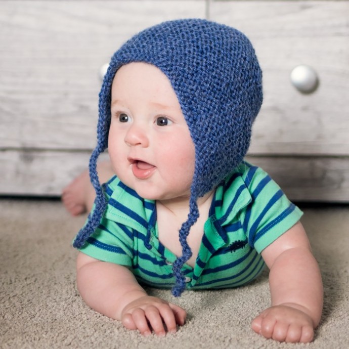 Inspiration. Knit Baby Bonnets.