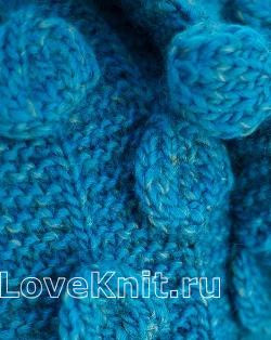 ​Blue Scarf with Beads