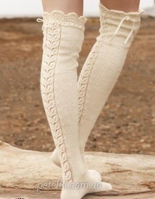 White Knit Stockings