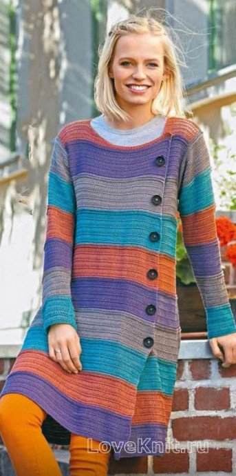 ​Crochet Multicolored Cardigan
