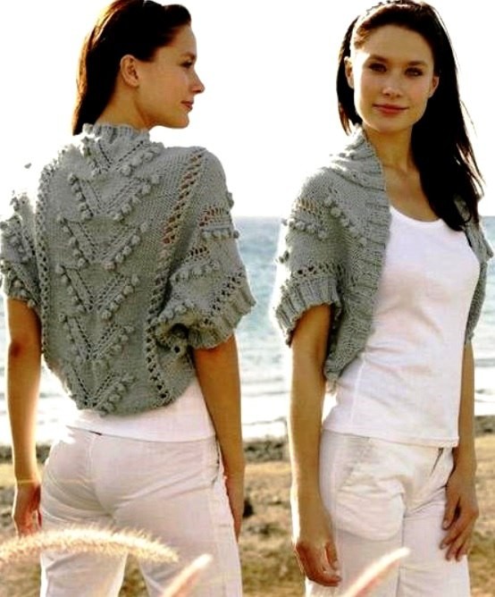 ​Grey Bolero with Beads