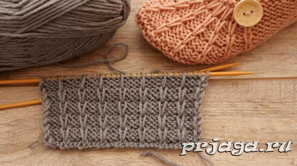 ​Knit Pattern with Slipped Stitches for Hats and Cowls