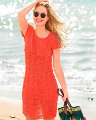 ​Orange Knit Dress