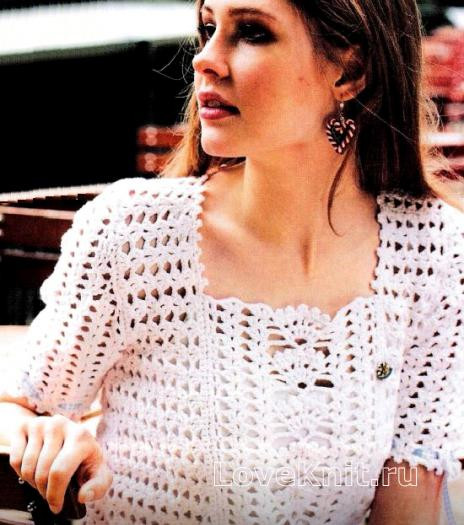 Crochet White Blouse