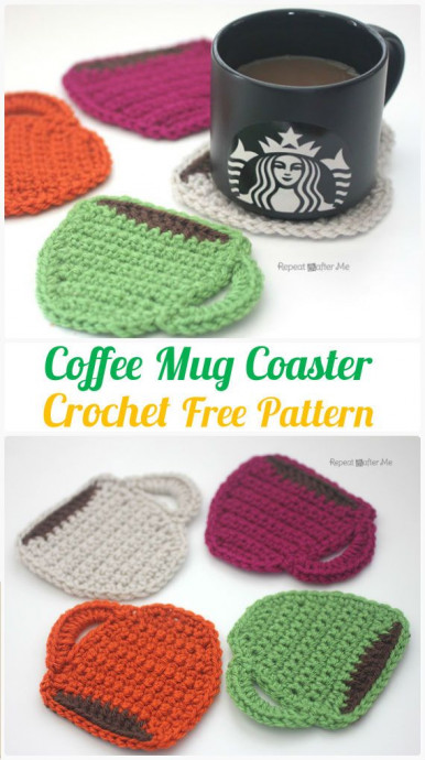 Inspiration. Crochet Coasters.