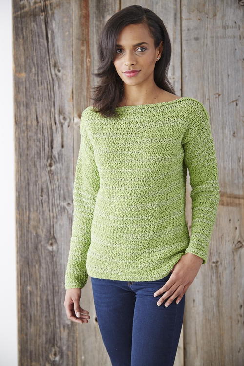 Boat Neck Pullover Crochet Sweater Boat Neck Pullover Crochet Sweater