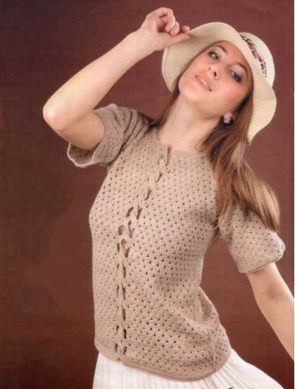 ​Crochet Beige Blouse