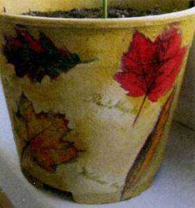 ​Decoupage Flowerpot