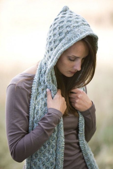 Inspiration. Crochet Hooded Scarves.