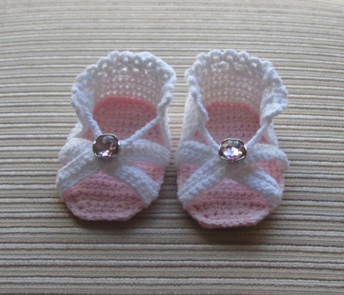 Inspiration. Crochet Summer Booties for Baby Girls.