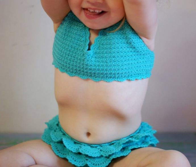 Inspiration. Crochet Baby Swimsuits.