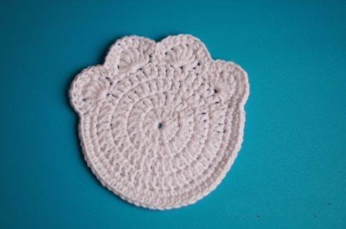 Dog Paw Crochet Applique